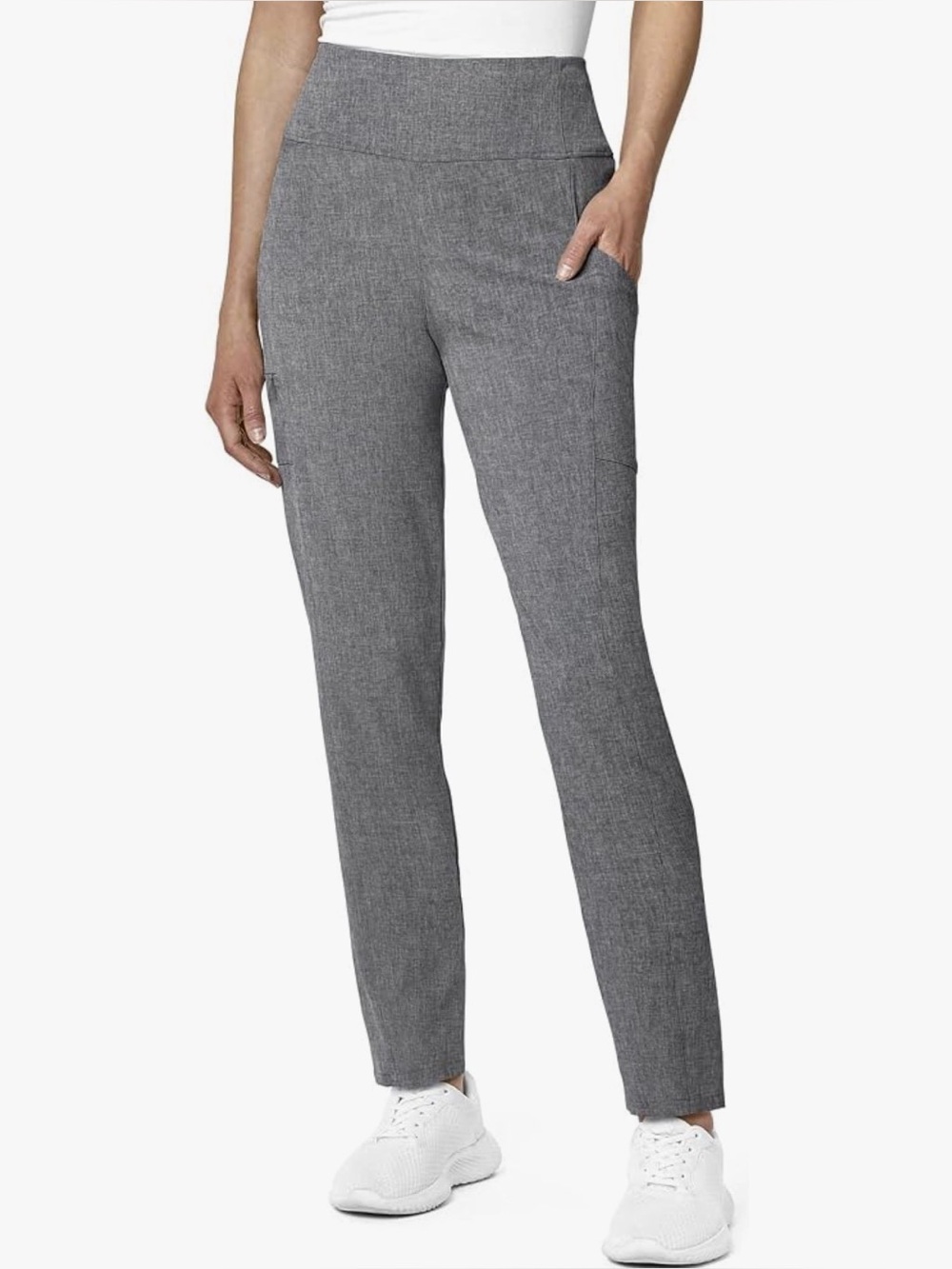 Wonder Wink Renew Womens High Waist Power Scrub Pants Heather Gray Plus Size 1X